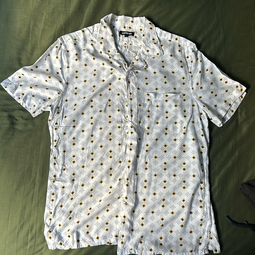 Retro white button up